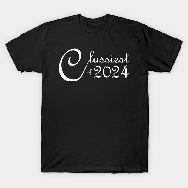 Lispe Classiest 2024 white ink T-Shirt by Lispe